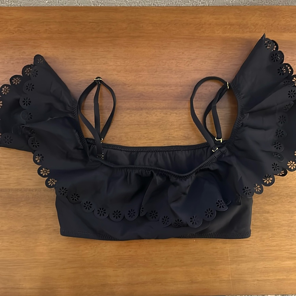 Mouille‎ swimwear BLACK Bikini Top size 8 Large EUC